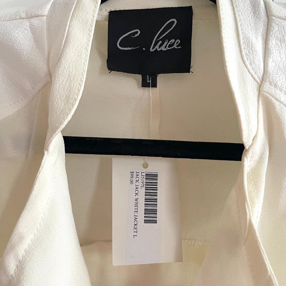 NEW C.Luce Bone White Zipper Vest in Women's Large - Picture 6 of 8